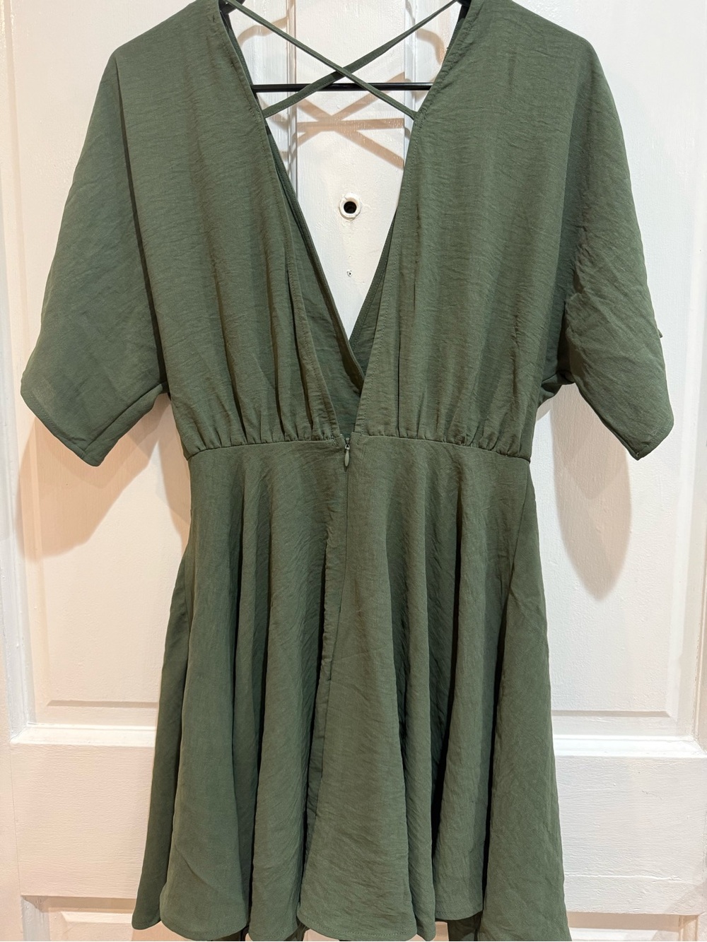Fashion Nova Olive Francesca Flowy Mini Dress - Picture 2 of 3